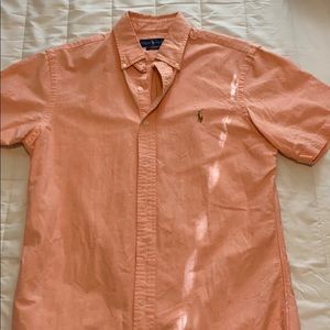 Short sleeve button down dress shirt